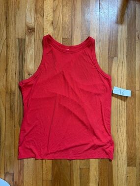 Old Navy Red Ribbed Tank Top - Women's Sleeveless
